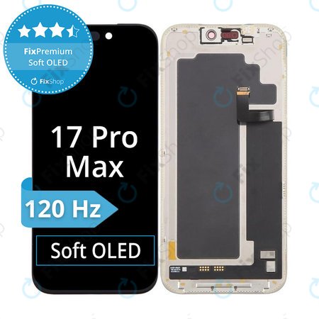 Apple iPhone 17 Pro Max - LCD zaslon + zaslon osjetljiv na dodir + okvir Soft OLED FixPremium