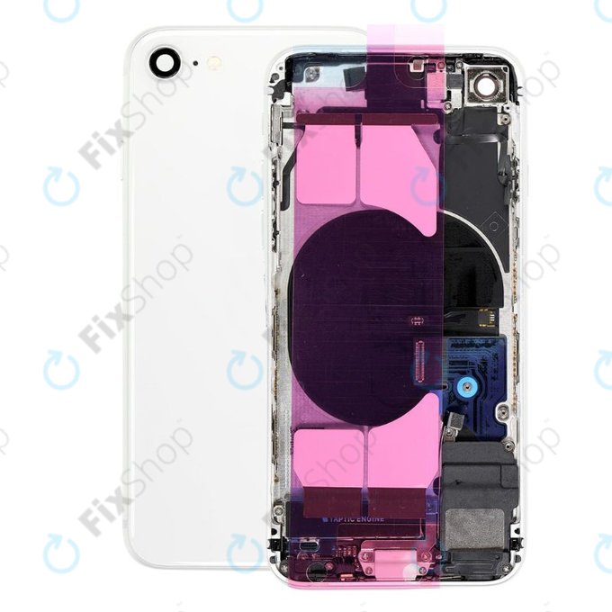 Apple iPhone SE (2. generacija 2020.) - Stražnje Maska s malim dijelovima (bijelo)