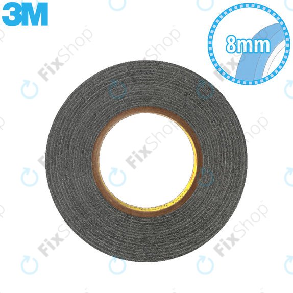 3M - Dvostrana ljepljiva traka - 8 mm x 50 m (crna)