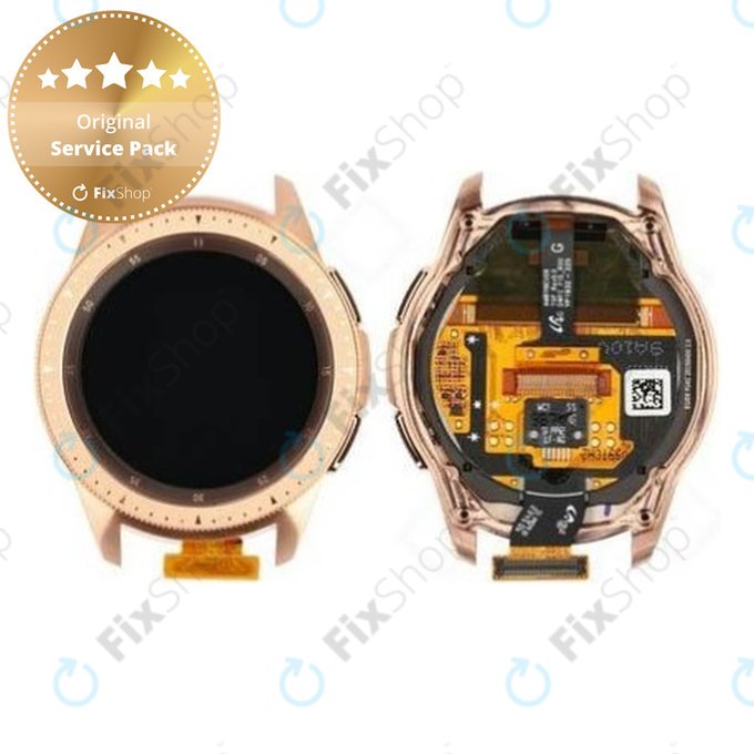 Samsung Galaxy Watch 42mm R810 - LCD zaslon + zaslon osjetljiv na dodir + okvir (Rose Gold) - GH97-22290B Genuine Service Pack