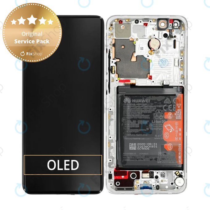 Huawei P40 Pro Plus - LCD zaslon + zaslon osjetljiv na dodir + okvir + baterija (bijela keramika) - 02353RBJ Originalni servisni paket