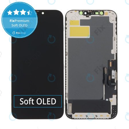 Zaslon Soft OLED za iPhone 12, 12 Pro - Dodirno staklo + Okvir, DIAGNOSTIC