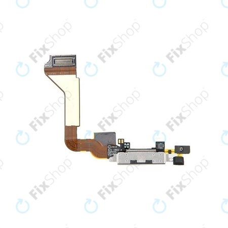 Apple iPhone 4 - Konektor za punjenje + mikrofon + savitljivi kabel (crni)