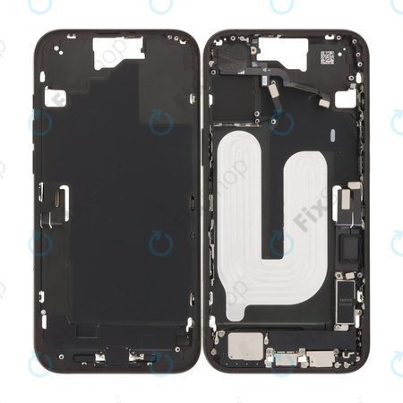 Apple iPhone 16 Plus - Srednji Okvir + Tipke za Uključivanje, Glasnoću i Kameru (Black)