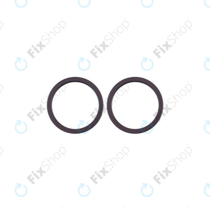 Apple iPhone 11, 12, 12 Mini - Okvir stražnje leće kamere (crni) - 2 kom