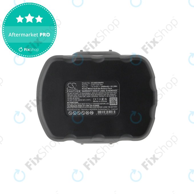 Baterija za Bosch 13614, 3000mAh, Ni-MH, 14.4V, 2 607 335 264, HQ