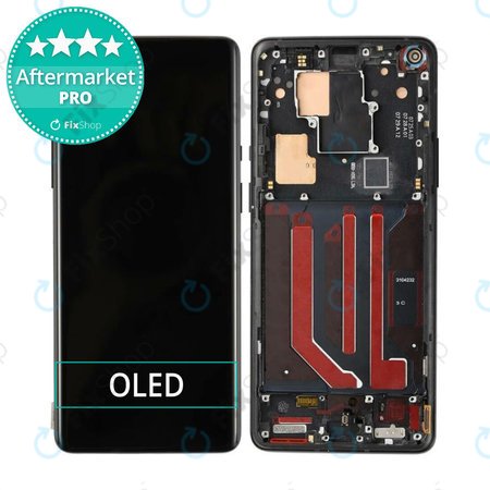 OnePlus 8 Pro - LCD zaslon + zaslon osjetljiv na dodir + okvir (crni) OLED