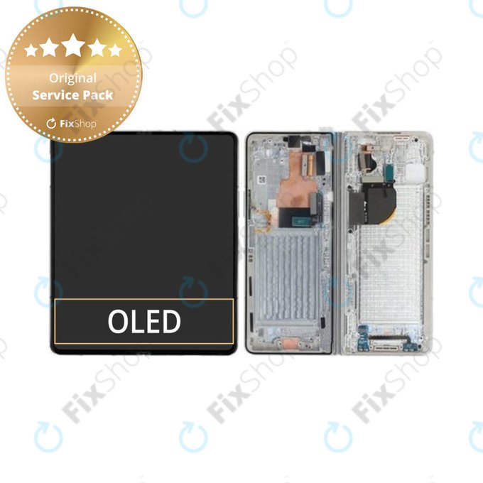 Samsung Galaxy Z Fold 5 F946B - LCD zaslon + zaslon osjetljiv na dodir + okvir (Cream) - GH82-31842B Genuine Service Pack