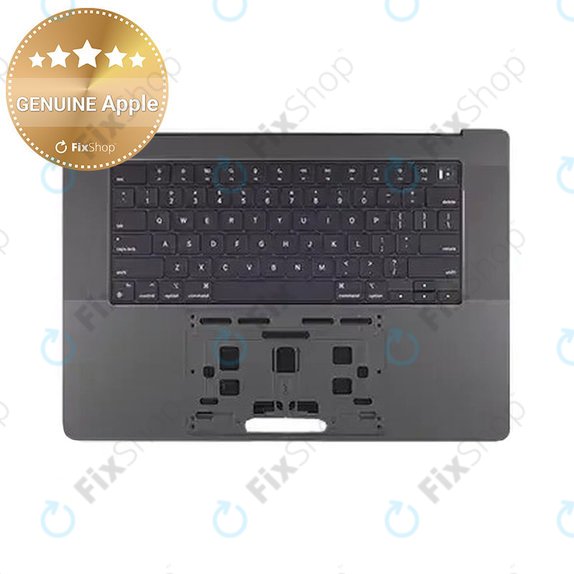 Gornji okvir tipkovnice za MacBook Pro 16", A3403 (2024), s US tipkovnicom i baterijom, Space Black, 661-42823, Genuine Apple