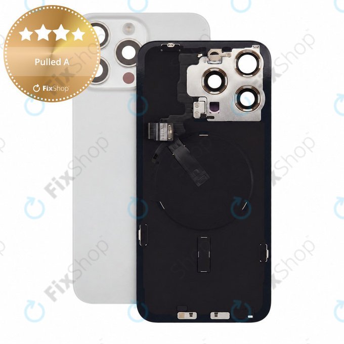 Staklo stražnjeg kućišta za iPhone 15 Pro Max, White Titanium, Pulled A