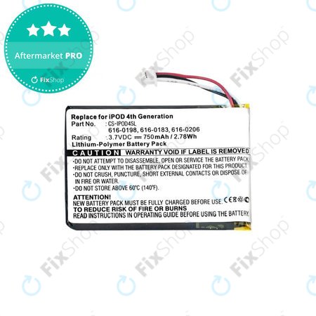 Apple iPod (4. generacija) - Baterija 616-0183 750mAh HQ
