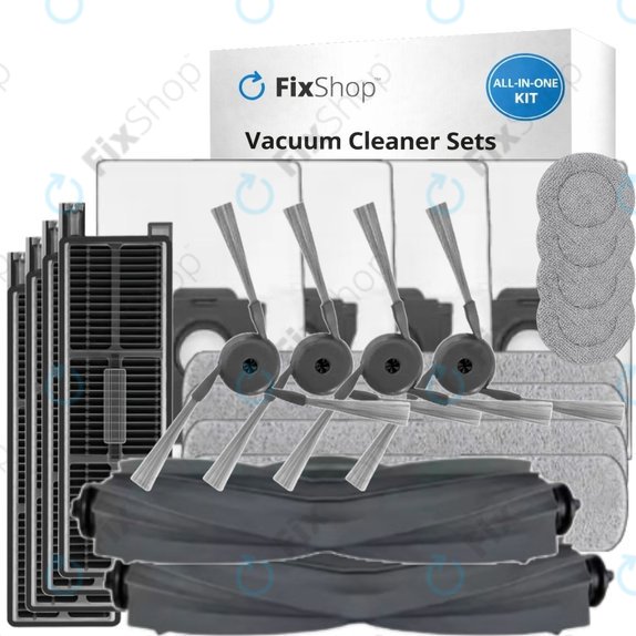 Set rezervnih dijelova za Dreame Mova Z50 Ultra, Z5, Z5 Pro (2x Glavna četka, 4x Filter, 4x Bočna četka, 4x Krpa za brisanje, 4x Bočna mop krpa, 4x Vrećica za prašinu)