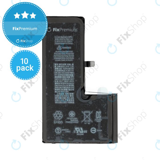 Apple iPhone XS - Baterija 2658mAh FixPremium (10 Pack)