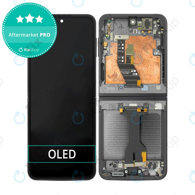 Samsung Galaxy Z Flip 6 F741B - LCD zaslon + zaslon osjetljiv na dodir + okvir (Black) OLED