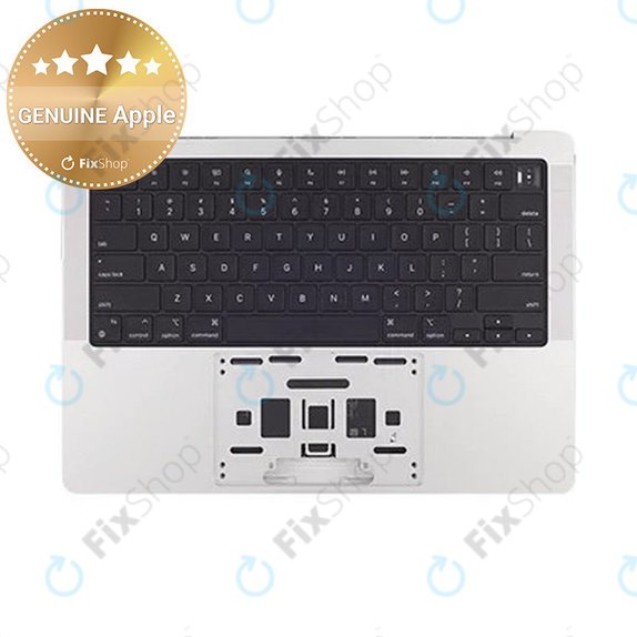 Gornji okvir tipkovnice za MacBook Pro 14", A2442 (2021), A2779 (2023), s US tipkovnicom i baterijom, Silver, 661-21973, Genuine Apple