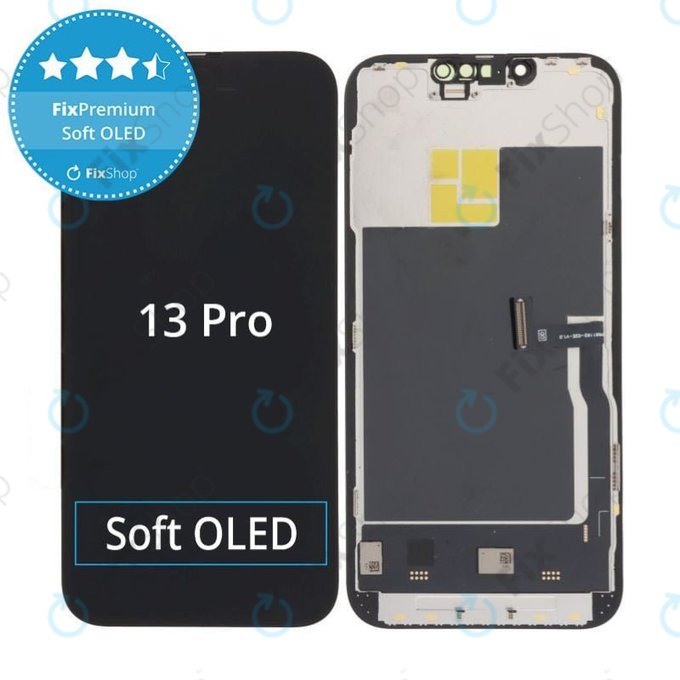Zaslon Soft OLED za iPhone 13 Pro - Dodirno staklo + Okvir, DIAGNOSTIC