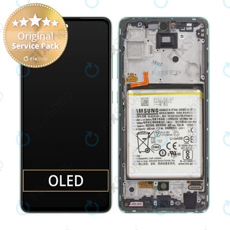 Samsung Galaxy A52s 5G A528B - LCD zaslon + zaslon osjetljiv na dodir + okvir + baterija (Awesome Mint) - GH82-26912E, GH82-26909E Originalni servisni paket