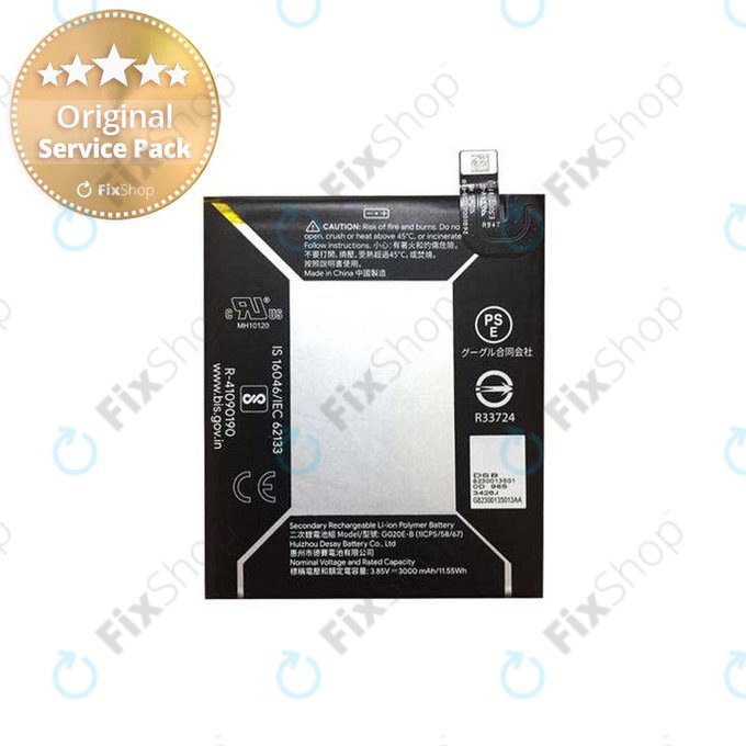 Google Pixel 3a - Baterija G020E-B 3000 mAh - G823-00105-01 Originalni servisni paket