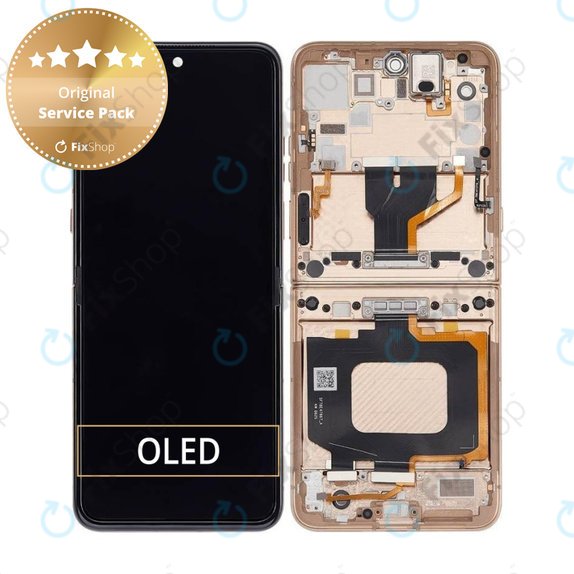Motorola Razr 60 Ultra - LCD zaslon + zaslon osjetljiv na dodir + okvir (Mountain Trail) - 5D68C29812 Genuine Service Pack