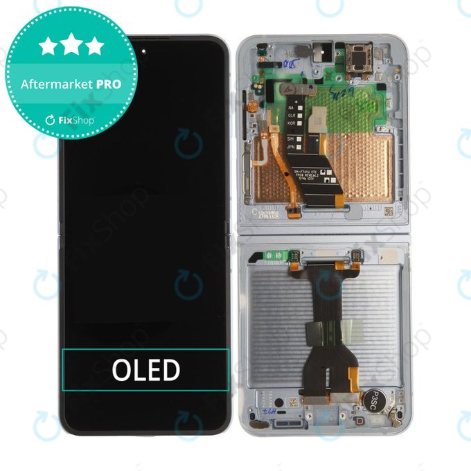 Samsung Galaxy Z Flip 6 F741B - LCD zaslon + zaslon osjetljiv na dodir + okvir (Light Blue) - GH82-35014C Genuine Service Pack