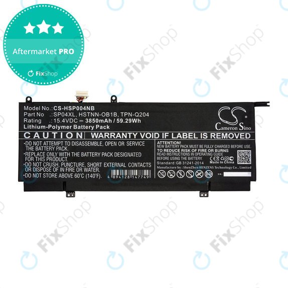 Baterija za HP Spectre X360 13, 3850mAh, Li-Pol, 15.4V, HSTNN-OB1B, HQ