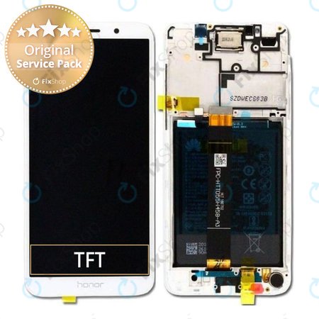 Huawei Honor 7S - LCD zaslon + zaslon osjetljiv na dodir + okvir + baterija (zlatna) - 02351XHT