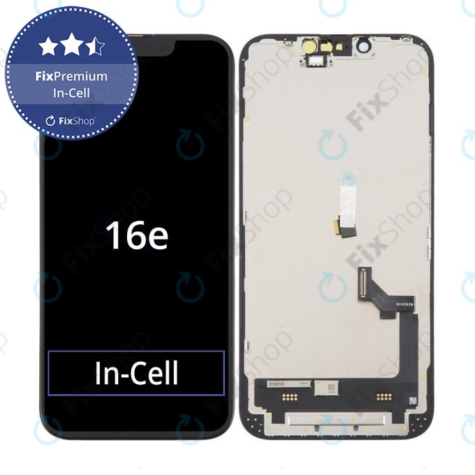 Apple iPhone 16e - LCD zaslon + zaslon osjetljiv na dodir + okvir In-Cell FixPremium