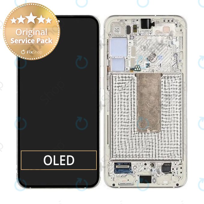Samsung Galaxy S23 Plus S916B - LCD zaslon + zaslon osjetljiv na dodir + okvir (krem) - GH82-30478B, GH82-30476B, GH82-30477B Originalni servisni paket