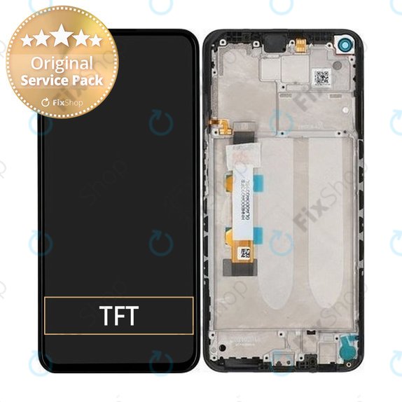 Xiaomi Redmi Note 9T 5G - LCD zaslon + zaslon osjetljiv na dodir + okvir (Nightfall Black) - 5600030J2200 Originalni servisni paket