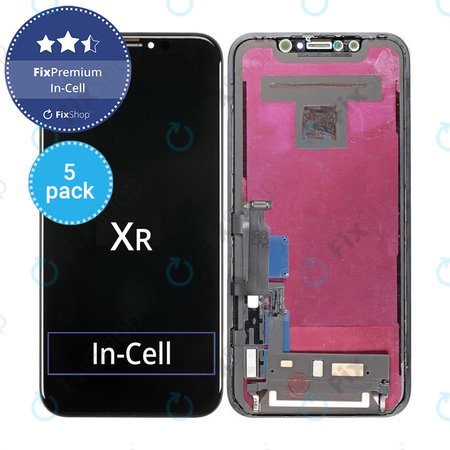 Apple iPhone XR - LCD zaslon + zaslon osjetljiv na dodir + okvir In-Cell FixPremium (5 kom.)