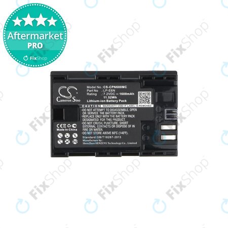 Canon EOS 5D, 5DS, 6, 7, 60, 70, R5, R6 - Baterija LP-E6N Li-Ion 1600mAh HQ