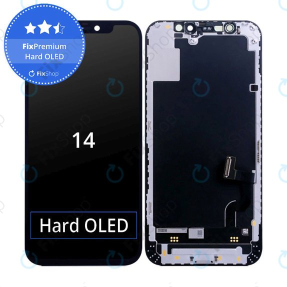 Zaslon Hard OLED za iPhone 14, Dodirni ekran s okvirom, FixPremium