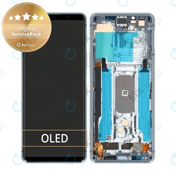 Sony Xperia 5 II - LCD zaslon + zaslon osjetljiv na dodir + okvir (sivo) - A5024933A Originalni servisni paket