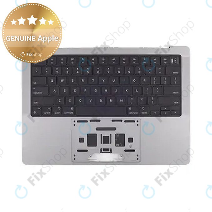 Gornji okvir tipkovnice za MacBook Pro 14", A2918 (2023), s US tipkovnicom i baterijom, Space Gray, 661-35708, Genuine Apple