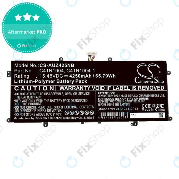 Baterija za Asus Zenbook 13, Zenbook 14, 4250mAh, Li-Pol, 15.48V, C41N1904, HQ