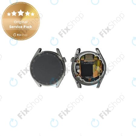Huawei Watch 3 Pro Elite Galileo-L50E - LCD zaslon + zaslon osjetljiv na dodir + okvir (Titanium Gray) - 02354JPS