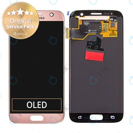 Samsung Galaxy S7 G930F - LCD zaslon + zaslon osjetljiv na dodir (ružičasto zlato) - GH97-18523E, GH97-18761E, GH97-18757E Originalni servisni paket