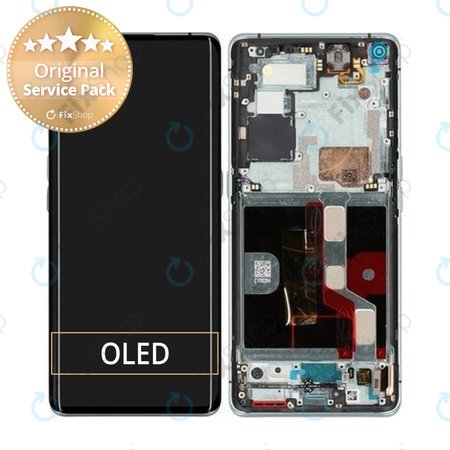 Oppo Find X2 Pro - LCD zaslon + zaslon osjetljiv na dodir + okvir (zeleni) - 4905189 Originalni servisni paket