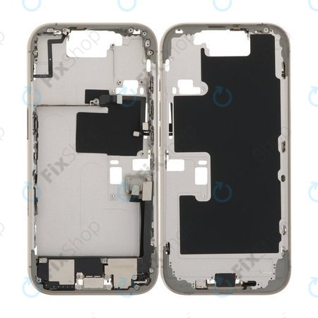 Apple iPhone 16 Pro - Srednji Okvir + Tipke za Uključivanje, Glasnoću i Kameru (Natural Titanium)
