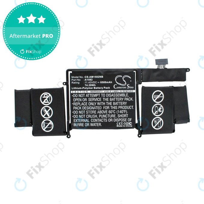 Apple MacBook Pro 13" Retina A1502 (početak 2015.) - Baterija A1582 6500mAh HQ