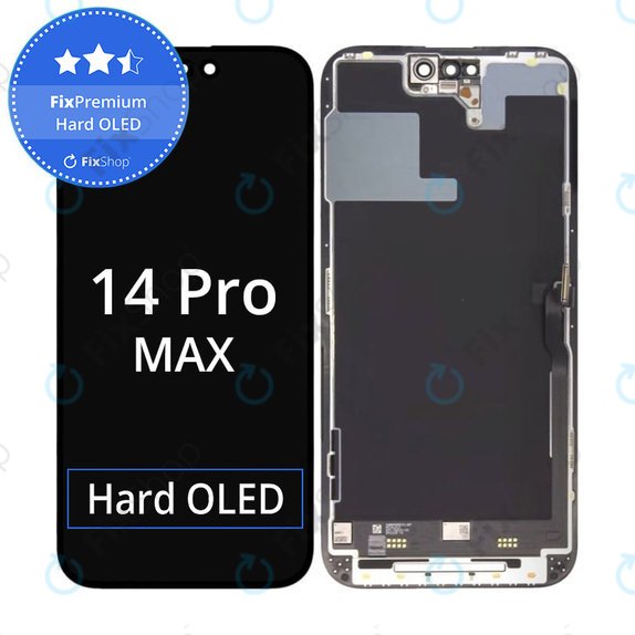 Zaslon Hard OLED za iPhone 14 Pro Max, Dodirni ekran s okvirom, FixPremium