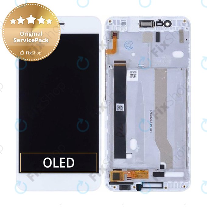 Asus ZenFone 3 Max ZC520TL - LCD zaslon + zaslon osjetljiv na dodir + okvir (bijeli) - 90AX0087-R20010, 90AX0084-R20010 Originalni servisni paket