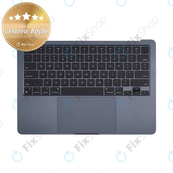 Gornji okvir tipkovnice za MacBook Air 13", A3113 (2024), s US tipkovnicom i baterijom, Midnight, 661-40230, Genuine Apple