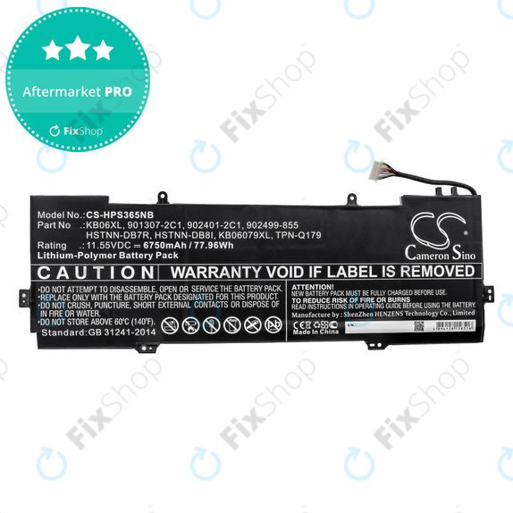 Baterija za HP Spectre X360 15, 6750mAh, Li-Pol, 11.55V, KB06XL, HQ
