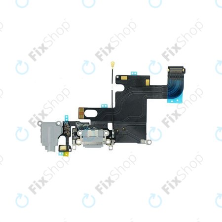Apple iPhone 6 - Konektor za punjenje + savitljivi kabel (crni)