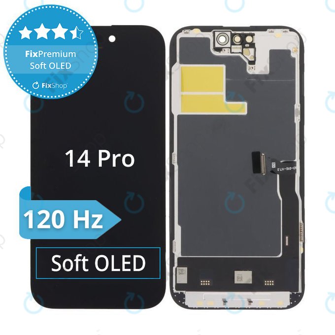 Zaslon Soft OLED za iPhone 14 Pro - Dodirno staklo + Okvir, DIAGNOSTIC