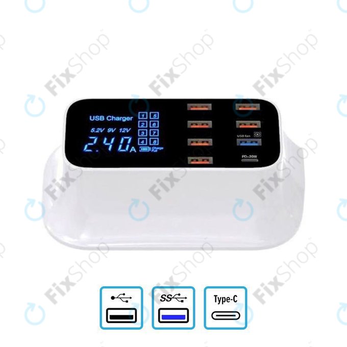 Asometech Model E - USB stanica za punjenje s USB 3.0 & USB-C