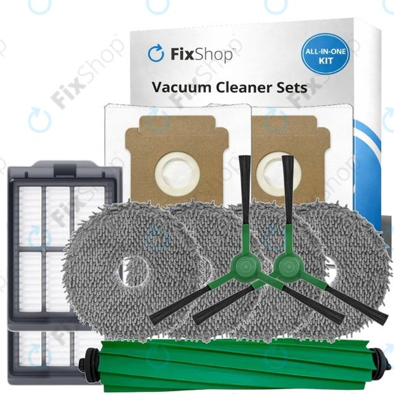 Set rezervnih dijelova za iRobot Roomba Plus 405 Combo, 505 Combo (1x Glavna četka, 2x Filter, 2x Bočna četka, 4x Krpa za brisanje, 2x Vrećica za prašinu)