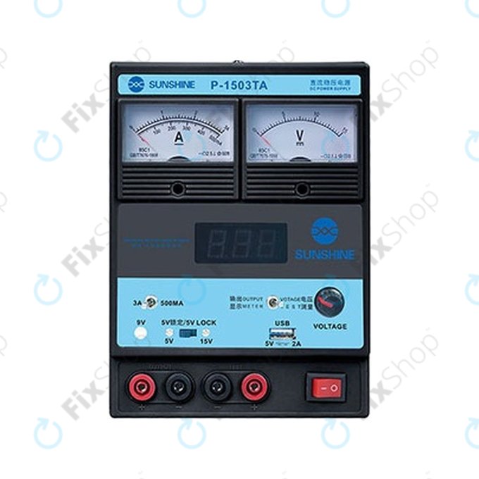 Sunshine P-1503TA - Prilagodljivi napajajući izvor (0-15V, 0-3A)