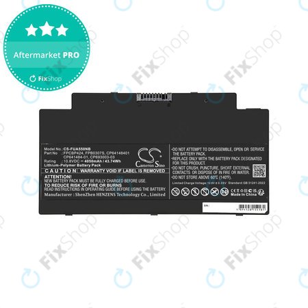 Baterija za Fujitsu Lifebook AH77, A556, A3510, U536, 4050mAh, Li-Pol, 10.8V, CP641484-01, HQ